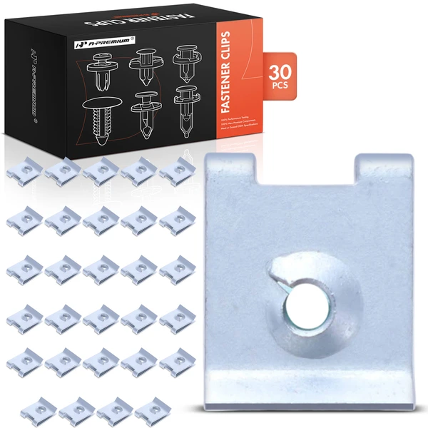 30 Pcs Silver Fender Apron & Under Cover U-Nut A-Premium APRCF3214