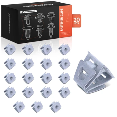 20 Pcs 10mm Steel Radiator Grille Panel Push Nut Retainer Clips