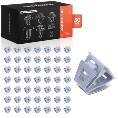 50 Pcs 10mm Steel Radiator Grille Panel Push Nut Retainer Clips