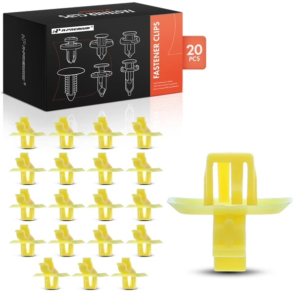 2020-2024 Jeep Gladiator 20 Pcs Nylon Yellow Hood Prop Rod Clip A-Premium APRCF3225