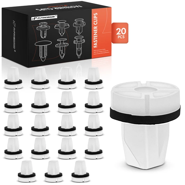 20 Pcs 9mm Nylon White Trunk & Liftgate Screw Grommet A-Premium APRCF3228