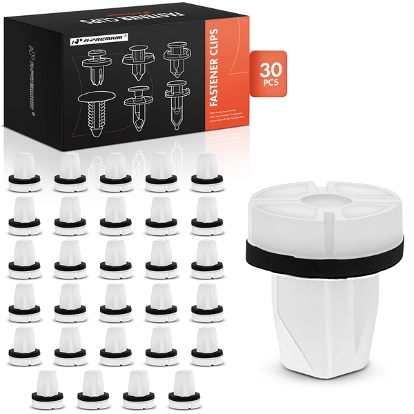 30 Pcs 9mm Nylon White Trunk & Liftgate Screw Grommet A-Premium APRCF3229