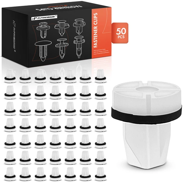 50 Pcs 9mm Nylon White Trunk & Liftgate Screw Grommet A-Premium APRCF3230