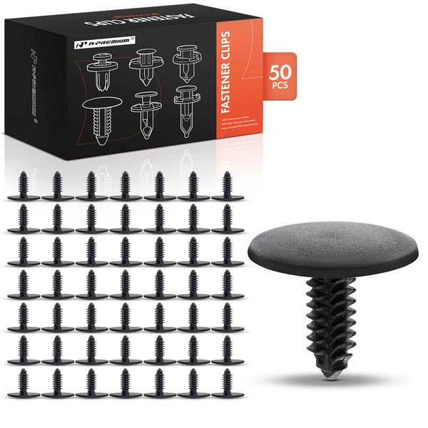 50 Pcs Nylon Black Fascia To Bumper Retainer A-Premium APRCF3239