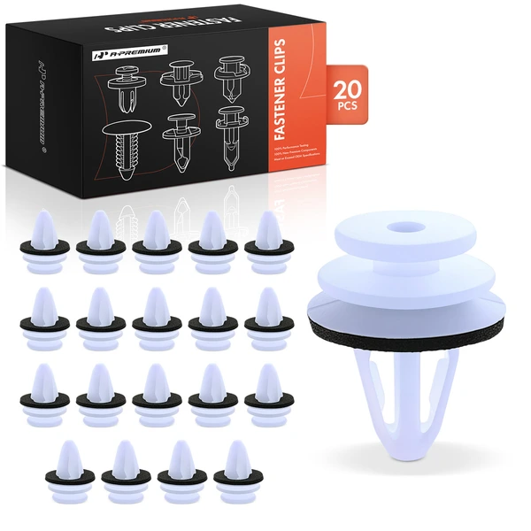 20 Pcs Nylon White Trunk & Liftgate Trim Retainer A-Premium APRCF3240