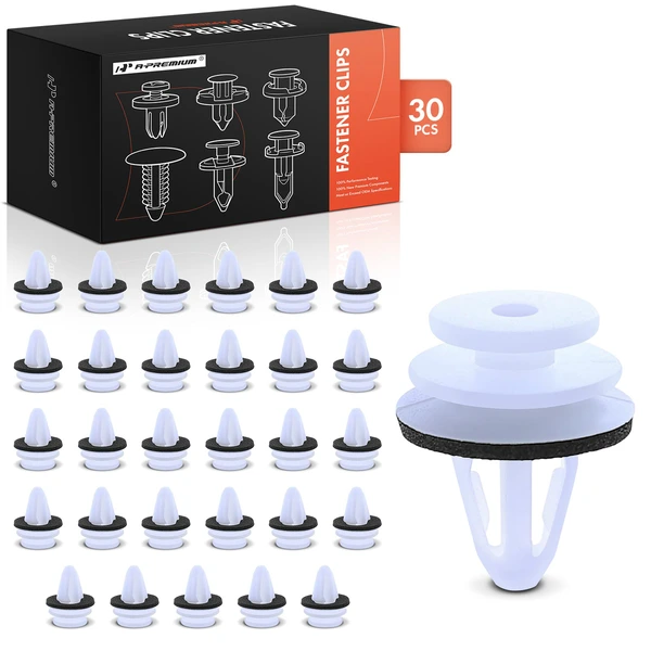 2016-2017 Cadillac CT6 30 Pcs Nylon White Trunk & Liftgate Trim Retainer A-Premium APRCF3241