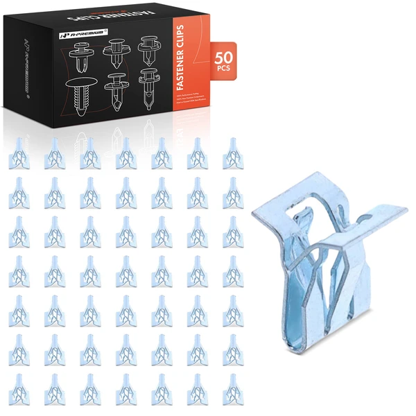 2021-2023 Jeep Wrangler 50 Pcs Steel Silver Interior Trim Panel Fastener A-Premium APRCF3248