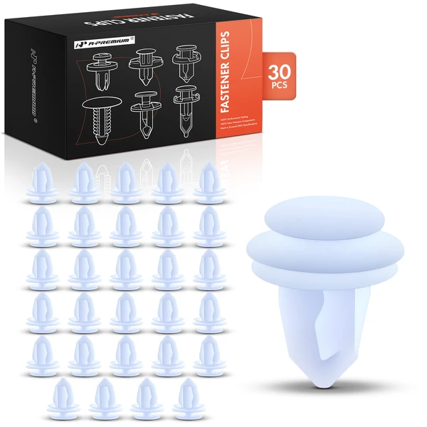 30 Pcs Nylon White Headliner Retainer A-Premium APRCF3250