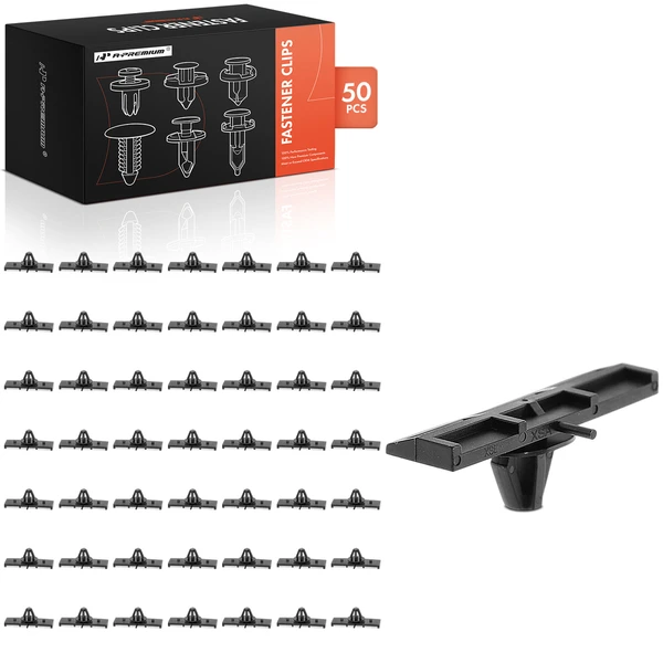 50 Pcs 9mm Nylon Black Fender Flare Molding Clip A-Premium APRCF3254