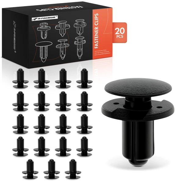 2012-2018 Kia Rio 20 Pcs 8mm Nylon Black Bumper Cover Retainer A-Premium APRCF3258