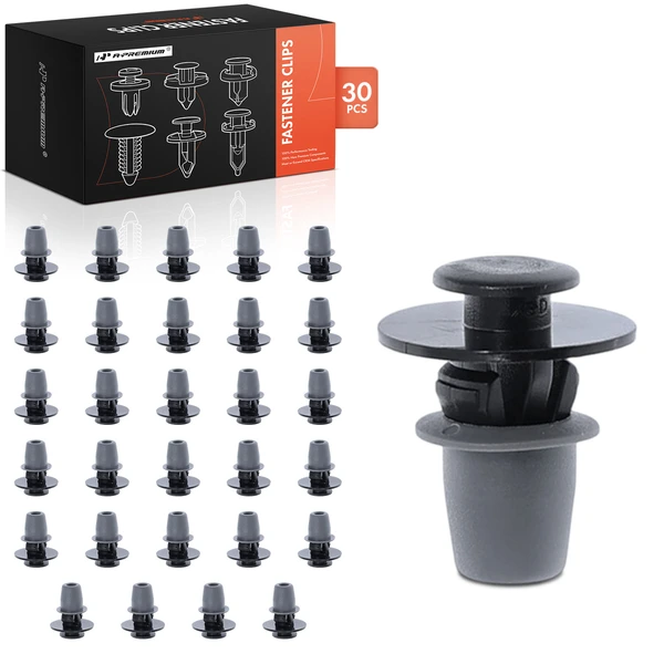 30 Pcs 9mm Nylon Black Fender & Wheel Molding Clip A-Premium APRCF3265