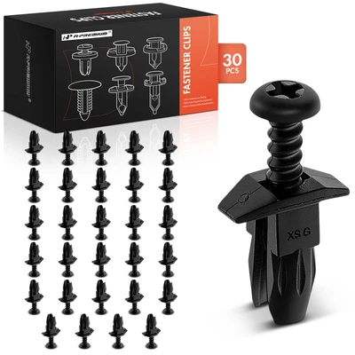 30 Pcs 5.7mm x 7.7mm Nylon Grill & Interior Trim Retainer Clip Push-Type