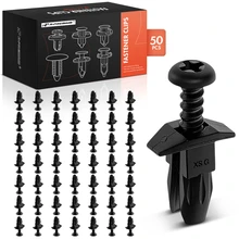 50 Pcs 5.7mm x 7.7mm Nylon Grill & Interior Trim Retainer Clip Push-Type