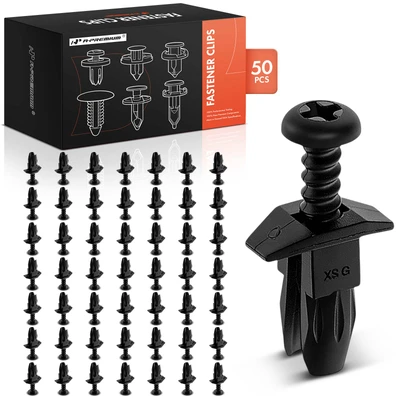 50 Pcs 5.7mm x 7.7mm Nylon Grill & Interior Trim Retainer Clip Push-Type