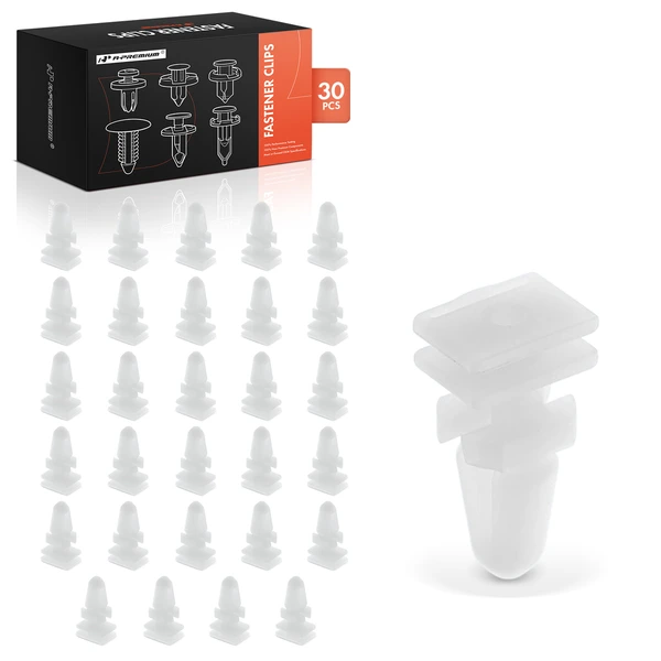 30 Pcs 9.5mm Nylon Natural Interior Trim Molding Clip A-Premium APRCF3280