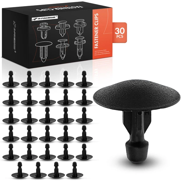 30 Pcs Nylon Black Interior Trim Clip A-Premium APRCF3283