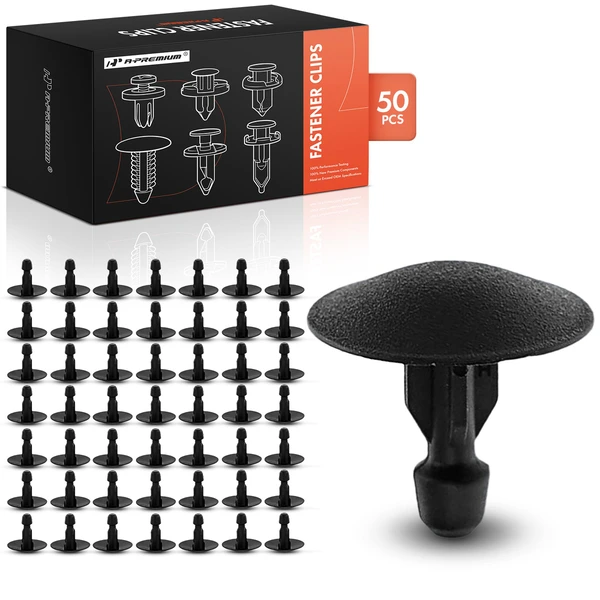 50 Pcs Nylon Black Interior Trim Clip A-Premium APRCF3284