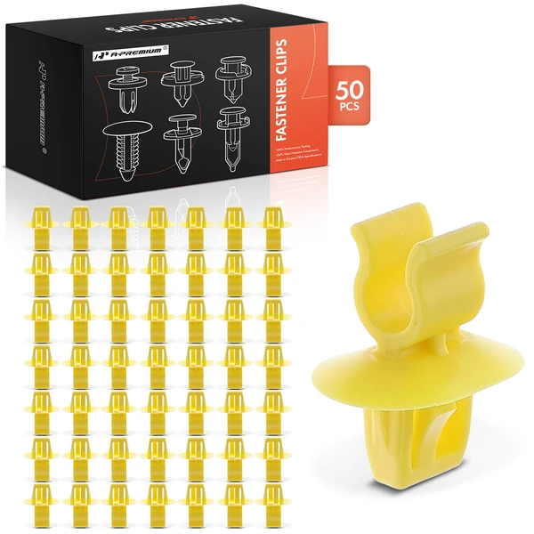 2019-2021 Jeep Compass 50 Pcs 9.5mm Nylon Yellow Hood Prop Rod Clip A-Premium APRCF3293