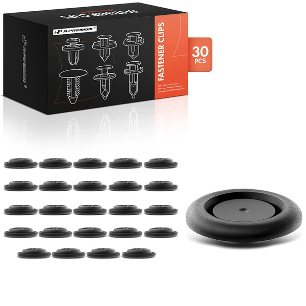 2014-2020 Acura RLX 30 Pcs 25mm Rubber Black Underbody & Fender Hole Plug Retainer Clip A-Premium APRCF3298