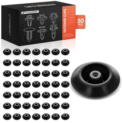 50 Pcs 11mm Nylon Black Body Hole Plug Retainer Clips