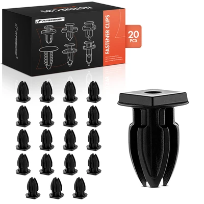 20 Pcs 7mm Nylon Black Fender Liner Screw Grommet A-Premium APRCF3315