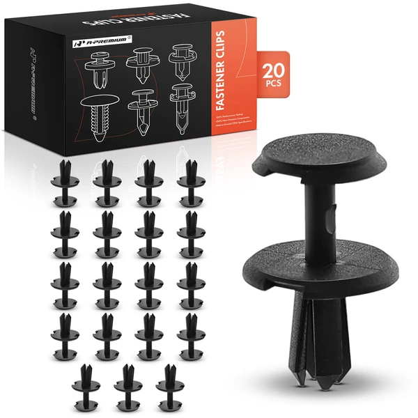 20 Pcs 5mm Nylon Black Trim Panel Retainer A-Premium APRCF3321