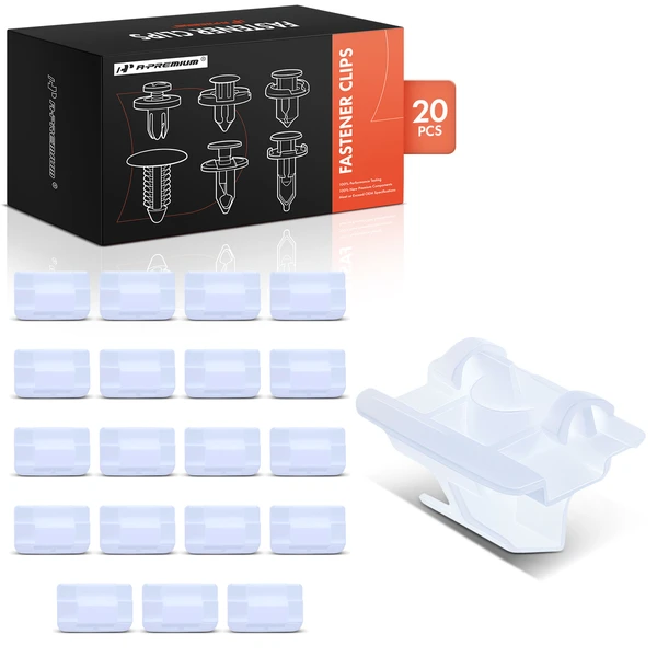 20 Pcs Nylon White Rocker Molding Clip A-Premium APRCF3324