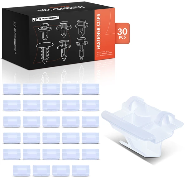 30 Pcs Nylon White Rocker Molding Clip A-Premium APRCF3325