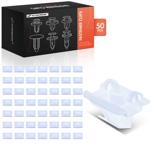 50 Pcs Nylon White Rocker Molding Clip A-Premium APRCF3326