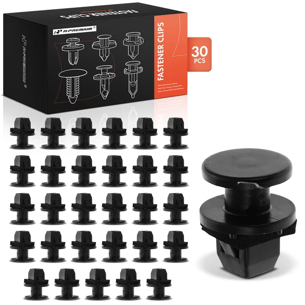 2021-2024 Chevrolet Trailblazer 30 Pcs 9mm Nylon Black Tail Lamp Retainer A-Premium APRCF3337