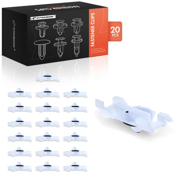 20 Pcs 9mm Nylon White Rocker Molding Clip A-Premium APRCF3339