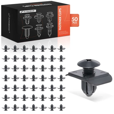 50 Pcs 10mm Nylon Bumper Retainer Clip Push-Type