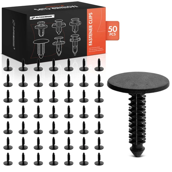 1986-1987 Buick Somerset 50 Pcs Nylon Black Screen Shroud Vent Grille to Panel Retainer A-Premium APRCF3353