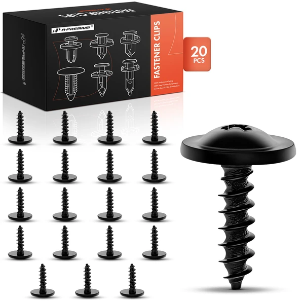 2010-2016 BMW 535i 20 Pcs Black Truss Fillister Head Screw A-Premium APRCF3354