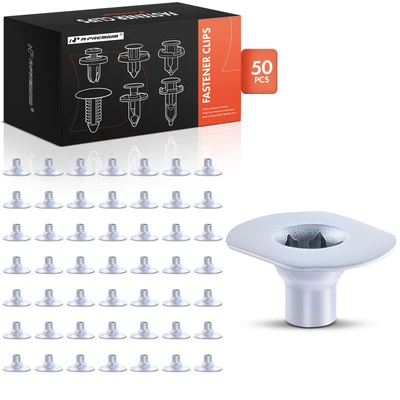 50 Pcs M4.8-1.61 Zinc Fender Apron Hex Flange Nut Retainer Clips