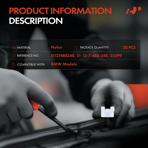 20 Pcs Nylon White A-Premium APRCF3360