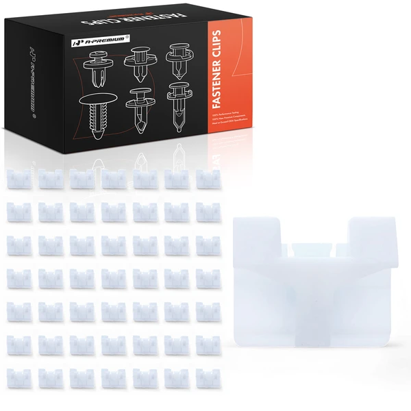 50 Pcs Nylon White Rocker Molding Clip A-Premium APRCF3362