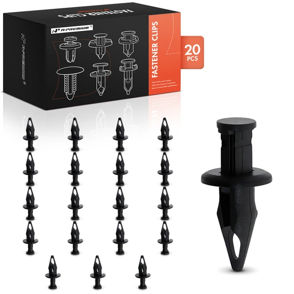 20 Pcs 9.5mm Black Front Bumper Fascia Clip A-Premium APRCF3587