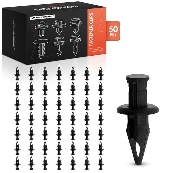 2002-2009 Chevrolet Trailblazer 50 Pcs 9.5mm Black Front Bumper Fascia Clip A-Premium APRCF3589