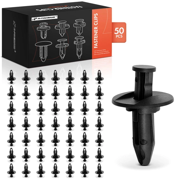 1988-1993 1995 Buick Riviera 50 Pcs 9.5mm Nylon Black Front Bumper Fascia A-Premium APRCF3592