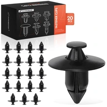 1990-2012 Honda Civic 20 Pcs 8mm Nylon Black Push Type Retainer Clip A-Premium APRCF3629
