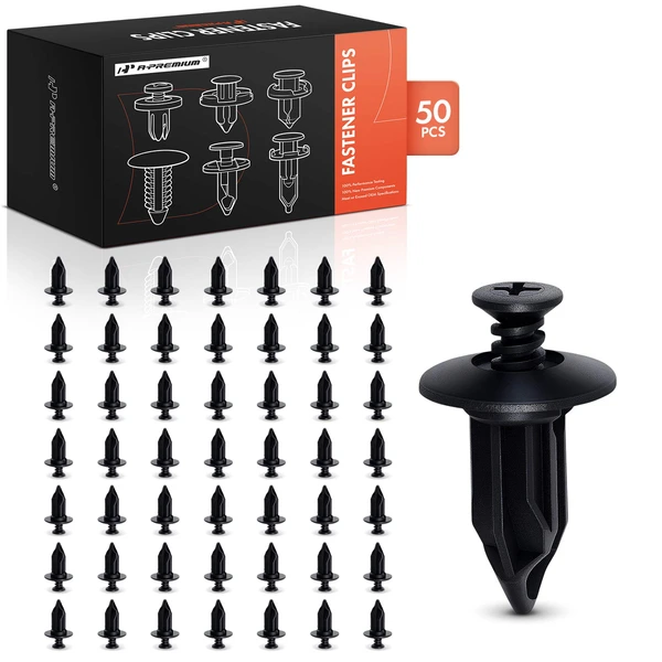 1993-1997 Dodge Intrepid 50 Pcs 12.7mm Black Rear Bumper Fascia Retainer A-Premium APRCF3649