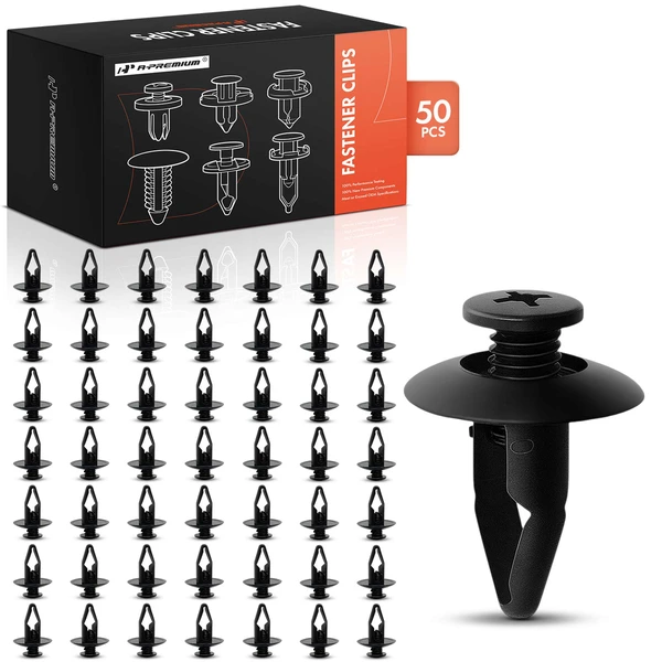 1987-1989 Nissan 300ZX 50 Pcs Nylon Black Inner Fender Retainer A-Premium APRCF3658