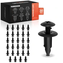 2012 Nissan Versa 30 Pcs 6.35mm Nylon Black Cowl Panel Engine Splash Shield Retainer Clip A-Premium APRCF3660