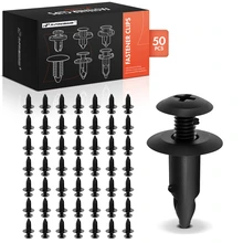 2012 Nissan Versa 50 Pcs 6.35mm Nylon Black Cowl Panel Engine Splash Shield Retainer Clip A-Premium APRCF3661