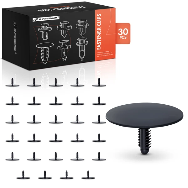 30 Pcs Nylon Black Hood Insulation Retainer A-Premium APRCF3666