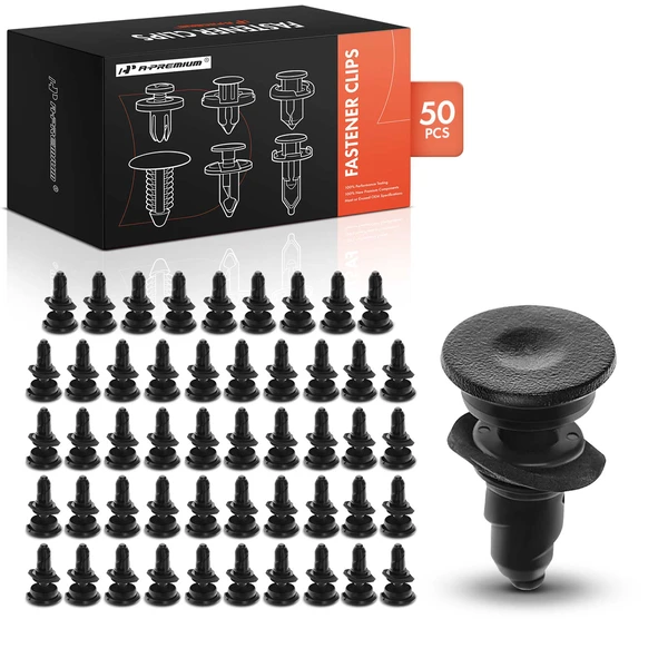 1997-1999 2001-2003 Acura CL 50 Pcs 6.9mm Nylon Black Cowl Panel Roof Molding Clip A-Premium APRCF3673