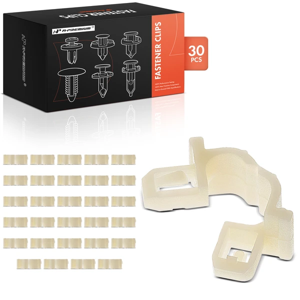 1986-1987 Acura Integra 30 Pcs 7mm Nylon White Windshield Washer Hose Retainer A-Premium APRCF3675