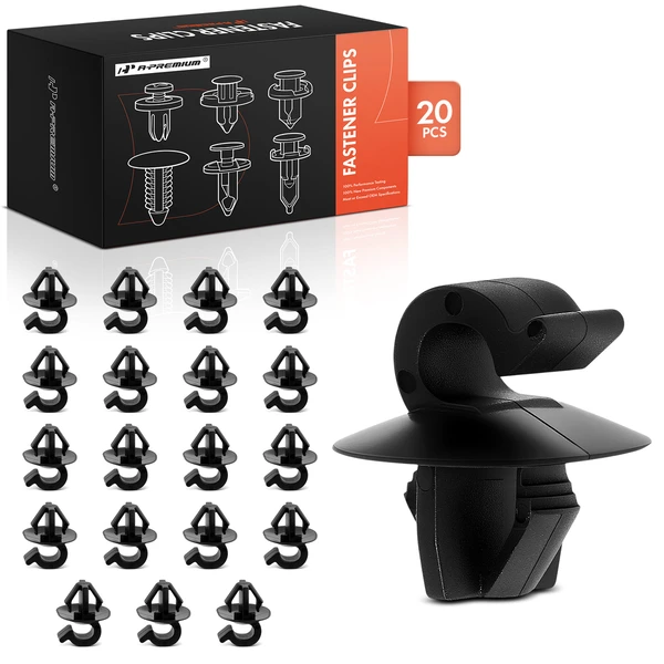 2005-2010 Scion tC 20 Pcs 10mm Nylon Black Hood Release Cable Clamp Retainer Clip A-Premium APRCF3553