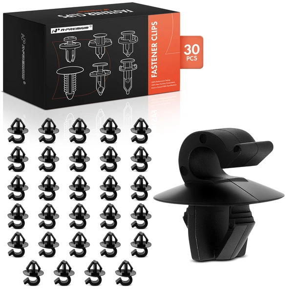 2005-2010 Scion tC 30 Pcs 10mm Nylon Black Hood Release Cable Clamp Retainer Clip A-Premium APRCF3554